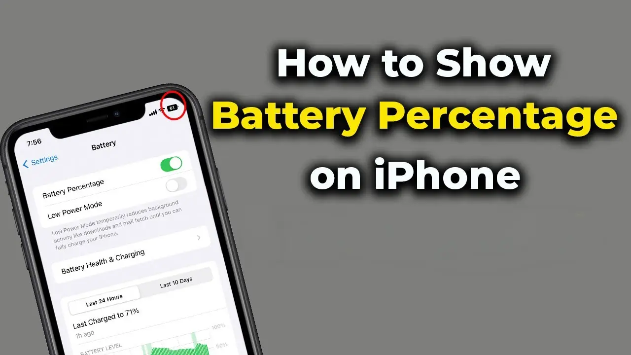 How to show battery percentage on iPhone