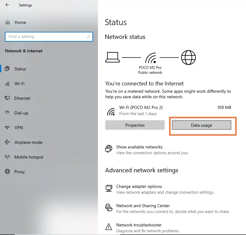 How to Check Internet Data Usage in Windows 10