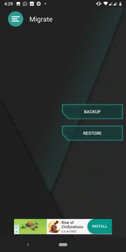 Migrate - ROM backup apps
