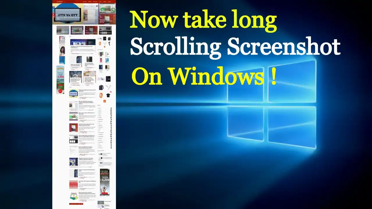 How to Take Long Or Scrolling Screenshot on Windows