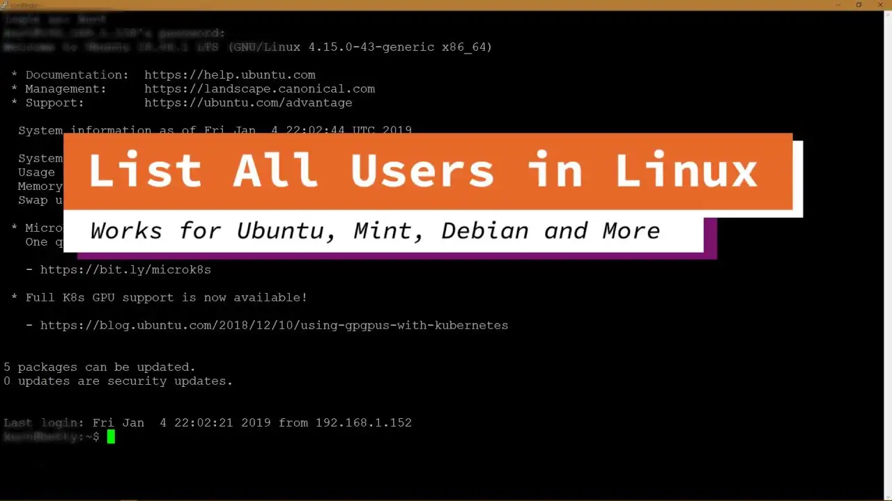 How to List Users in Linux