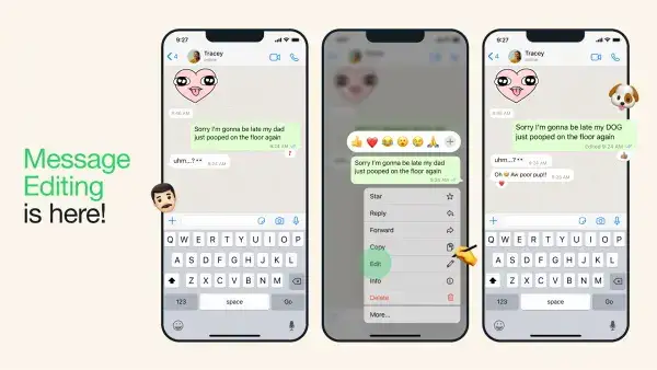 Now you can edit your WhatsApp messages.