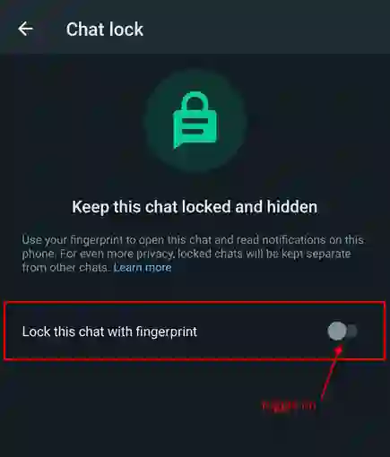 Lock Chats on WhatsApp