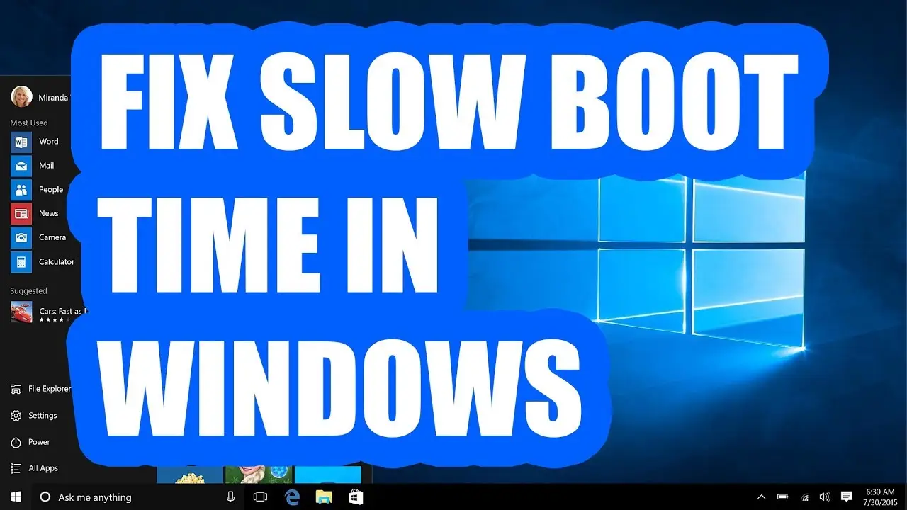 how to fix slow boot time in windows 10/11