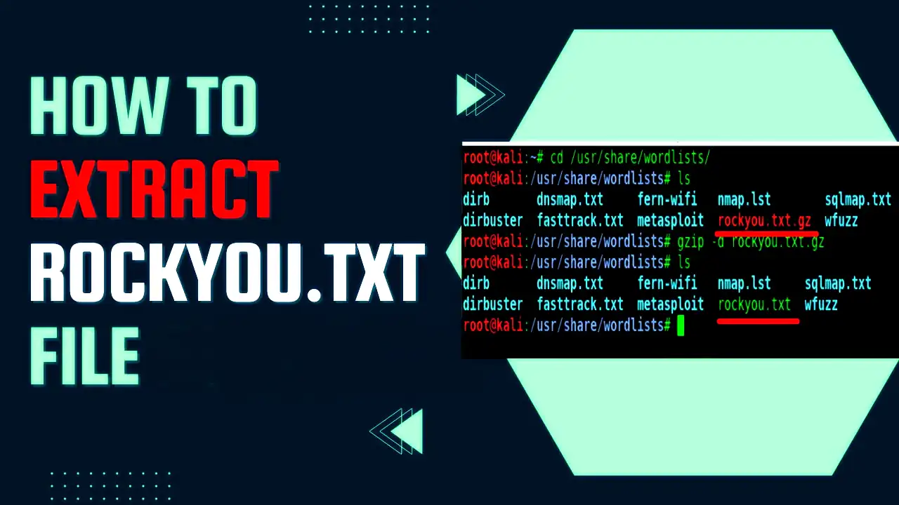How To Extract rockyou.txt.gz
